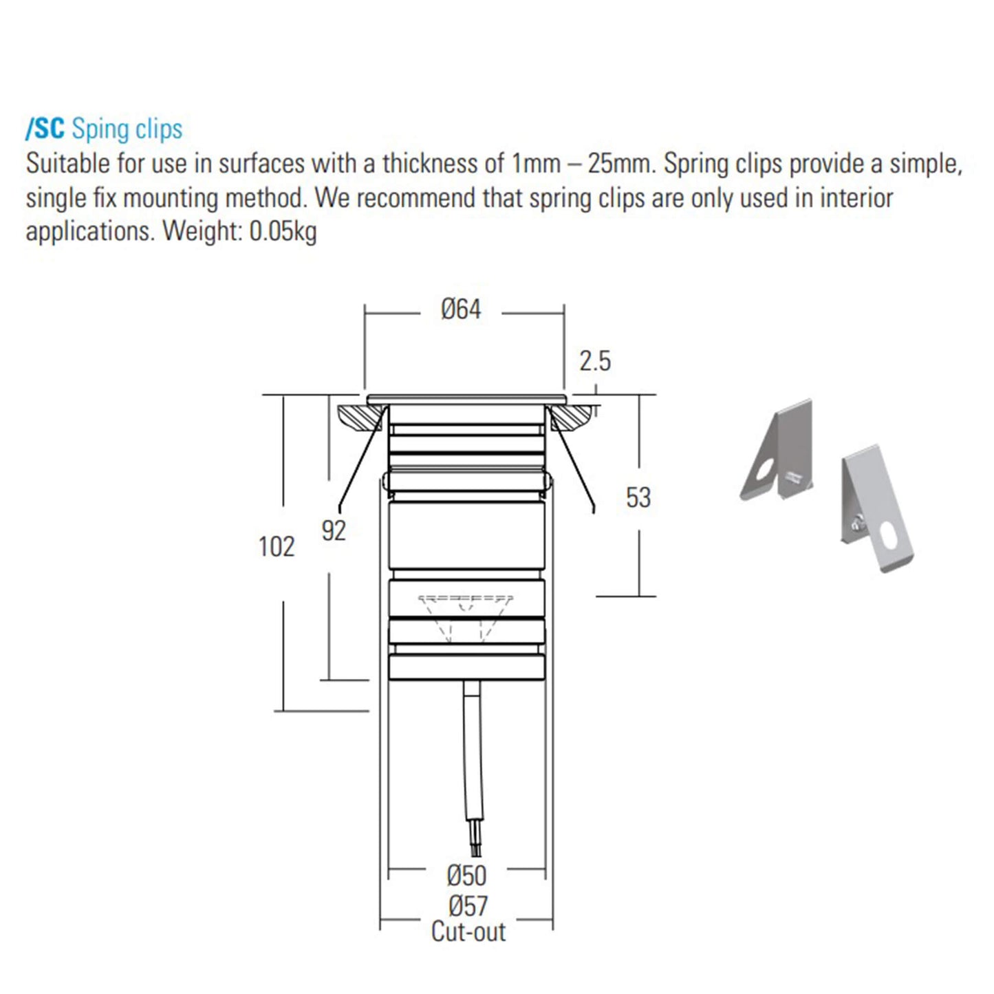 LD141DR-E3 deep recessed compact LED uplight