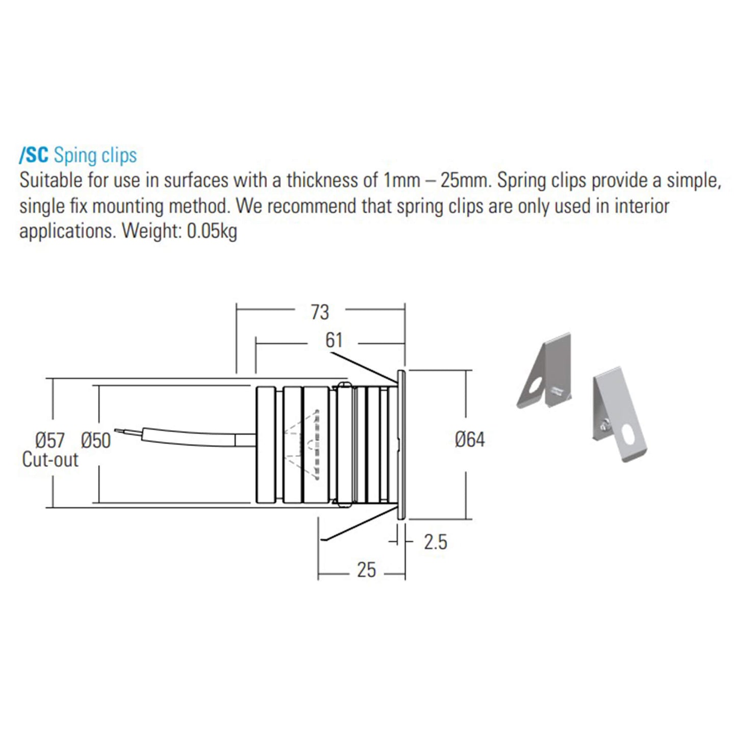 LD141Y-E3 compact LED wall light