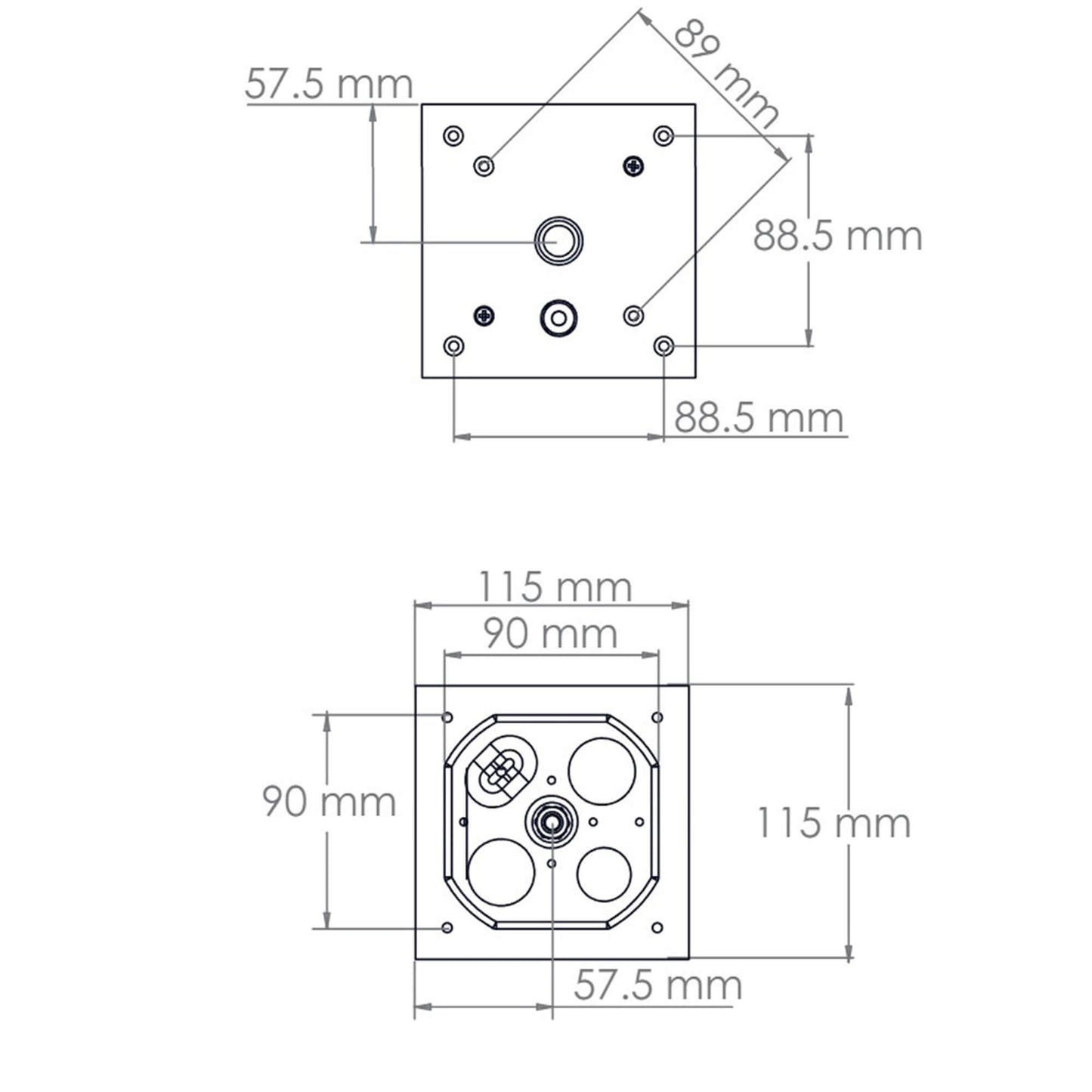 Medway LED reading light back box dimensions