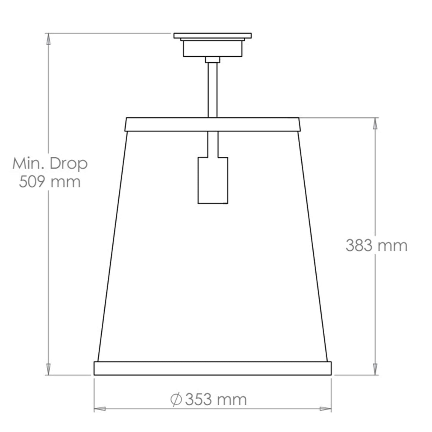Small Petworth lantern dimensions