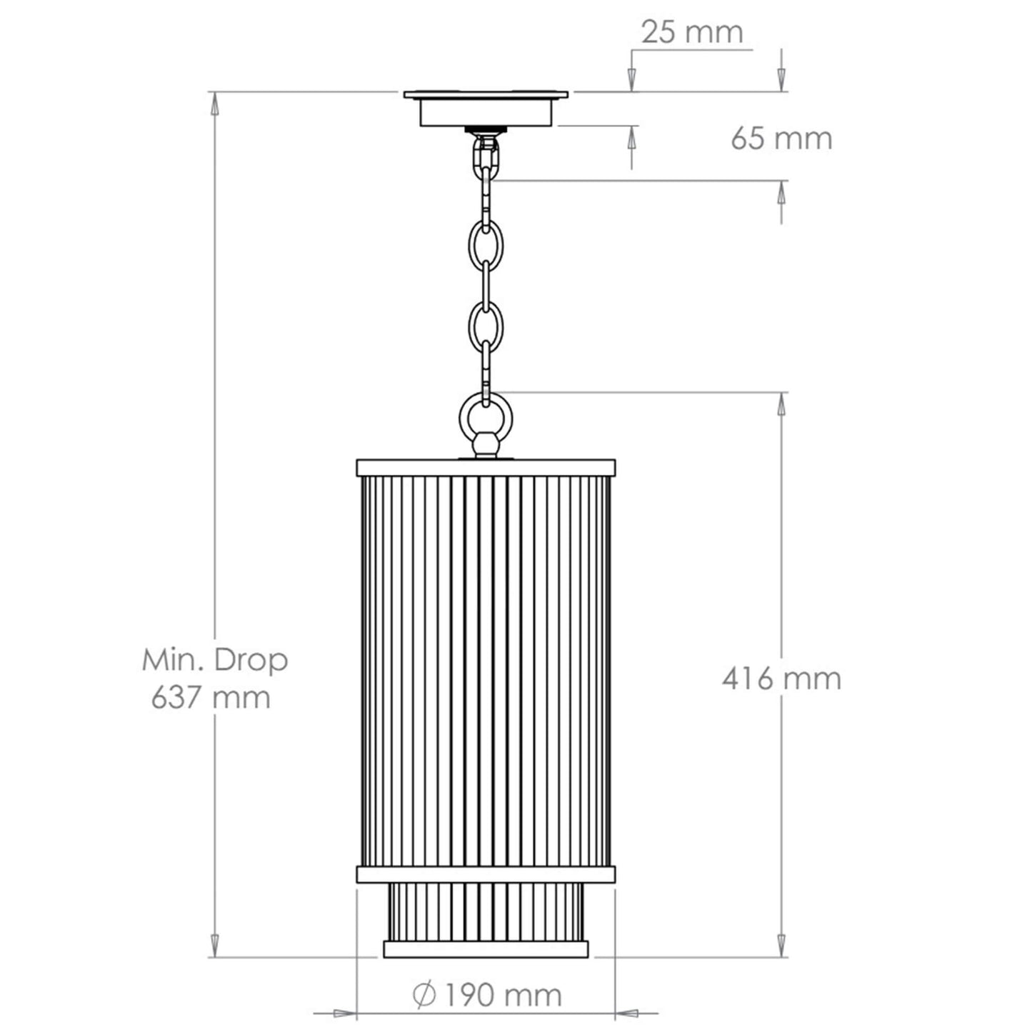 Thirsk chandelier dimensions