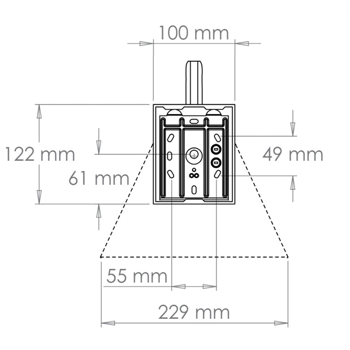 Twig Down wall light back plate dimensions