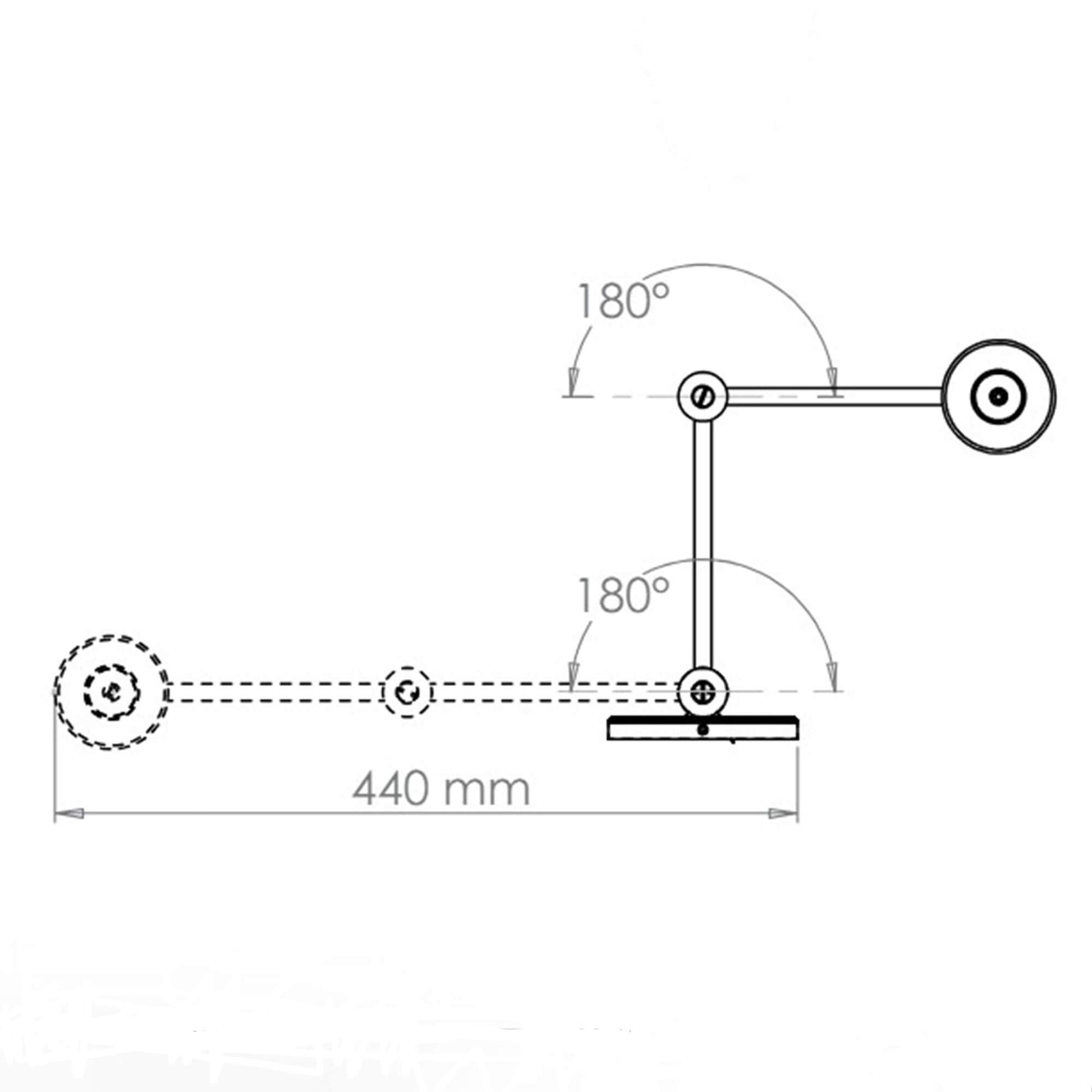 Cromer 2 arm wall light dimensions from above