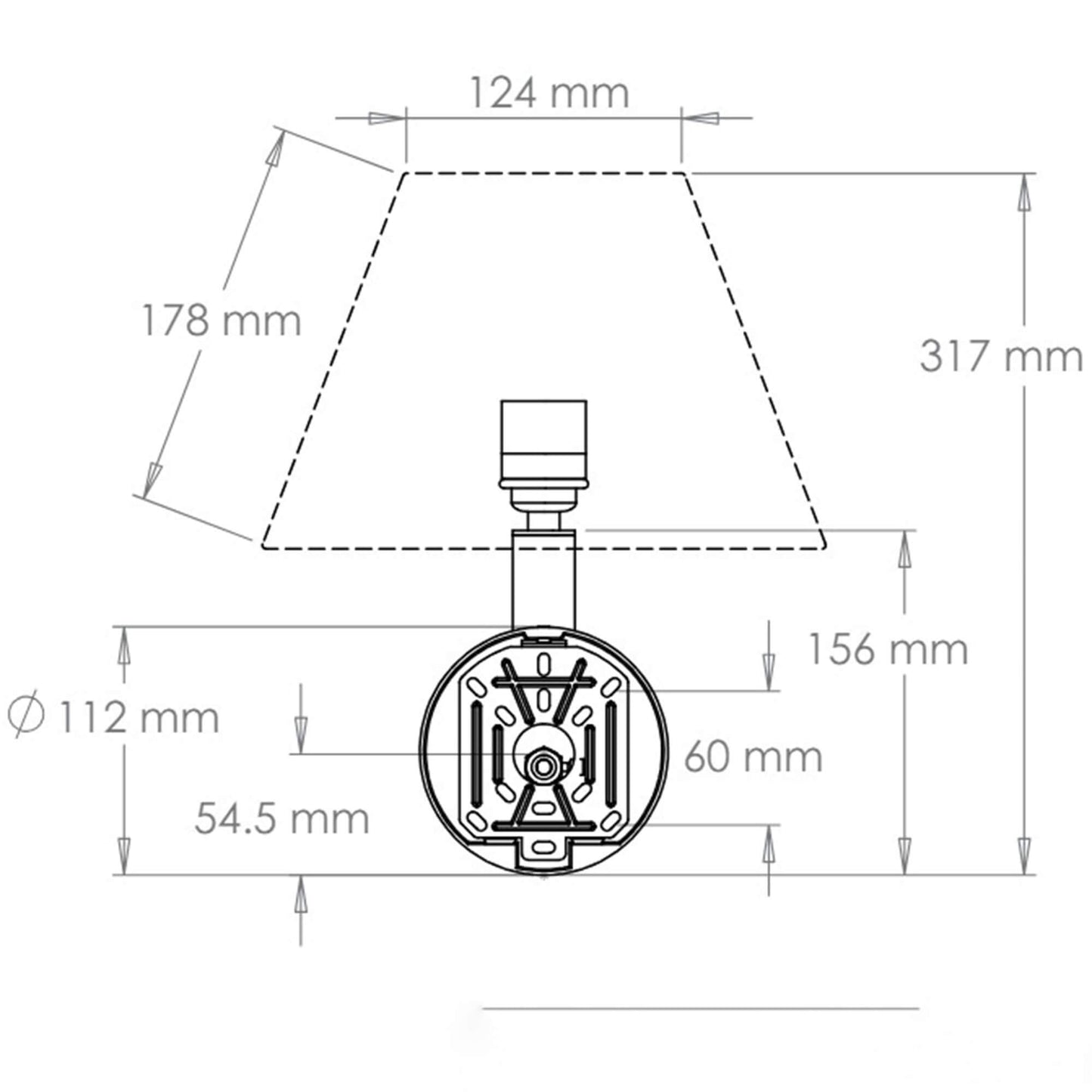 Cromer wall light dimensions