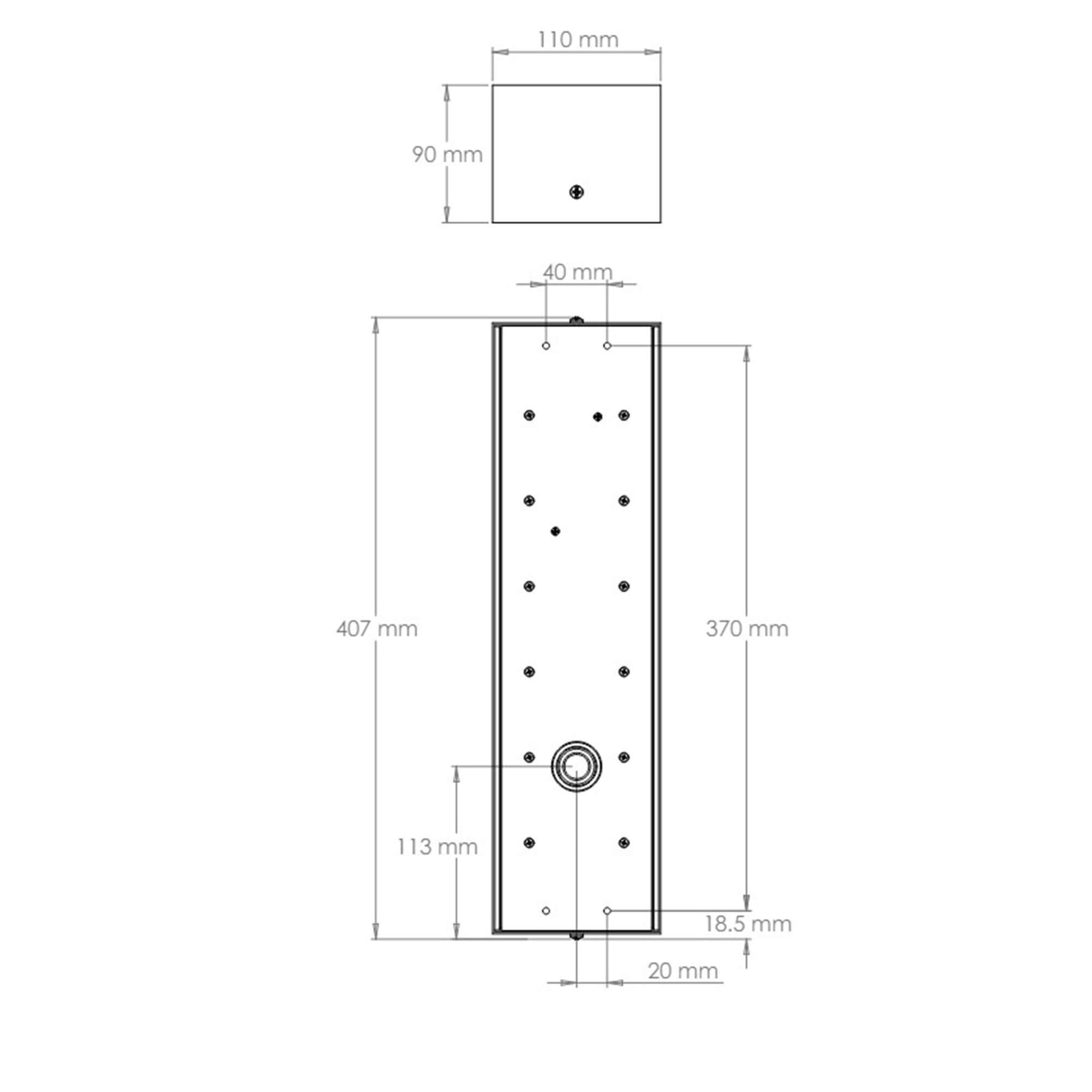 Easton LED bathroom wall light dimensions