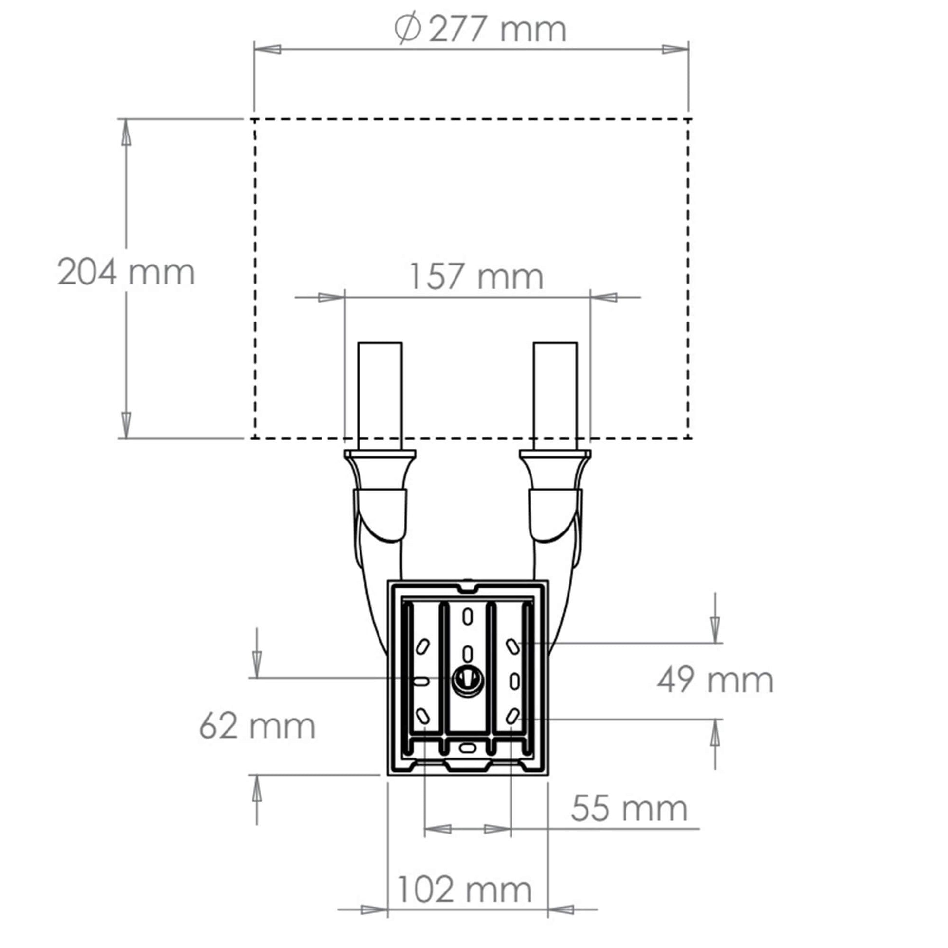 French horn wall light dimensions