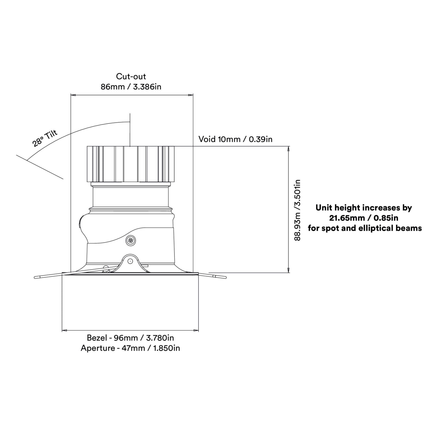 Curve Adjustable dimensions