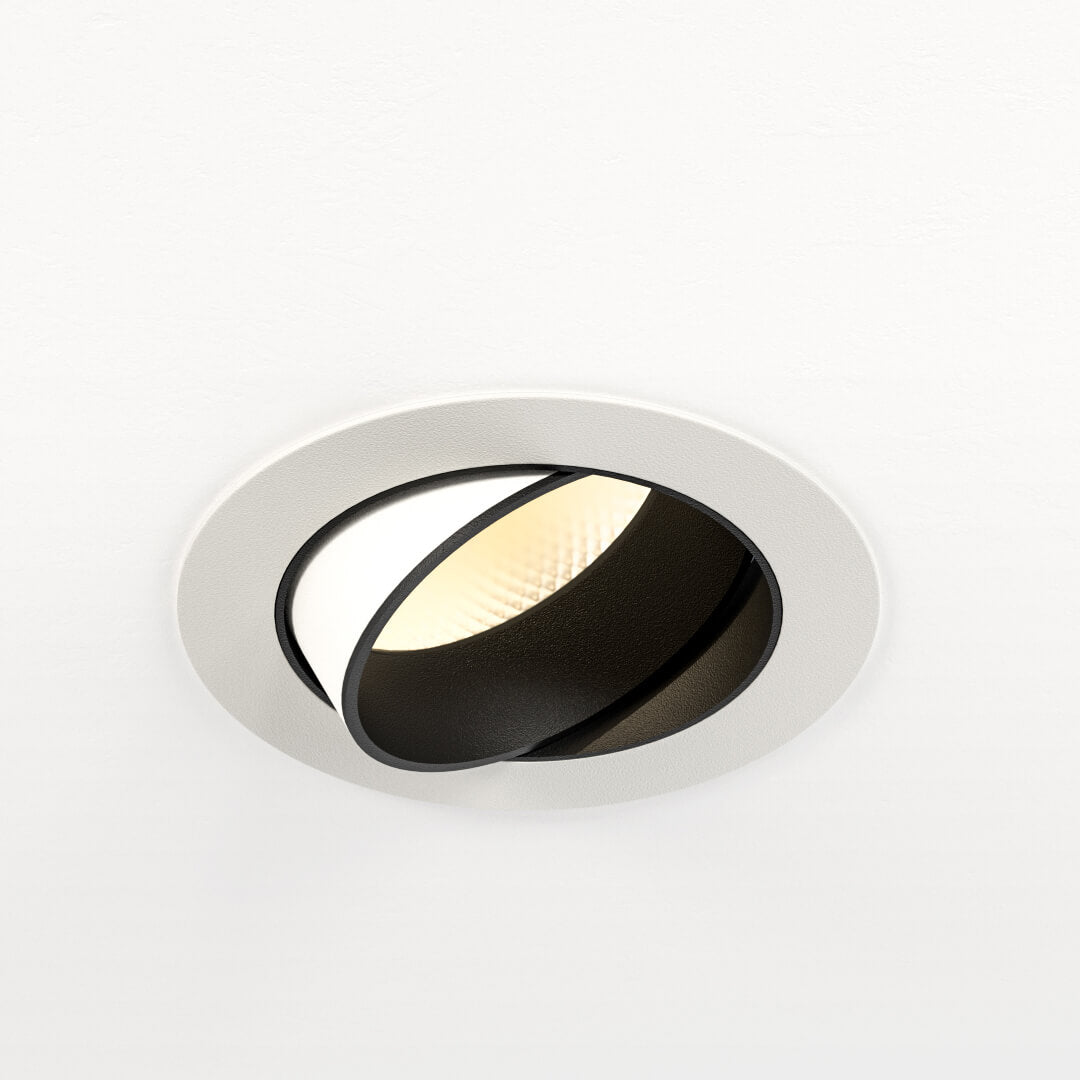 Dino Adjustable downlight in a white ceiling