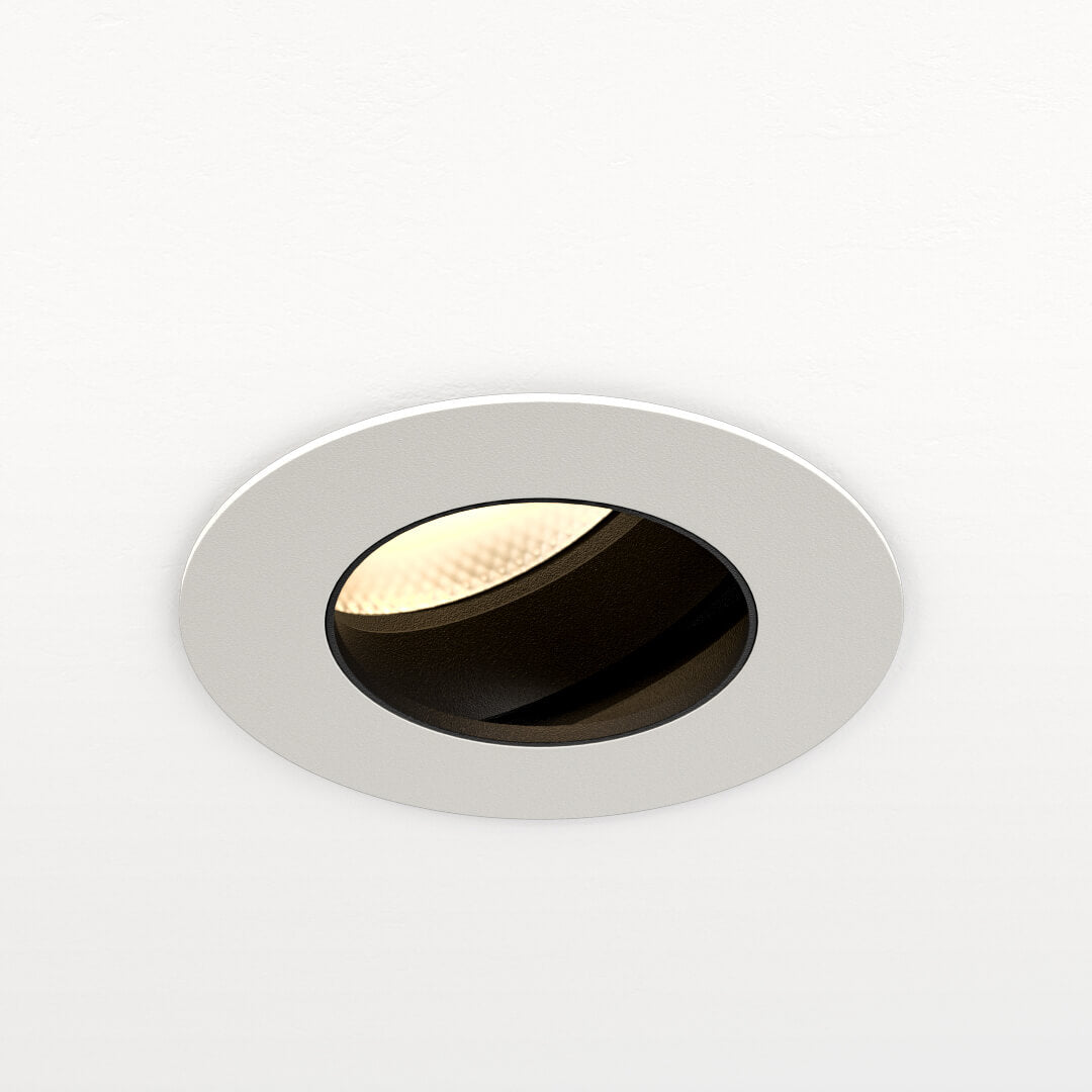 One Adjustable LED downlight in a white ceiling