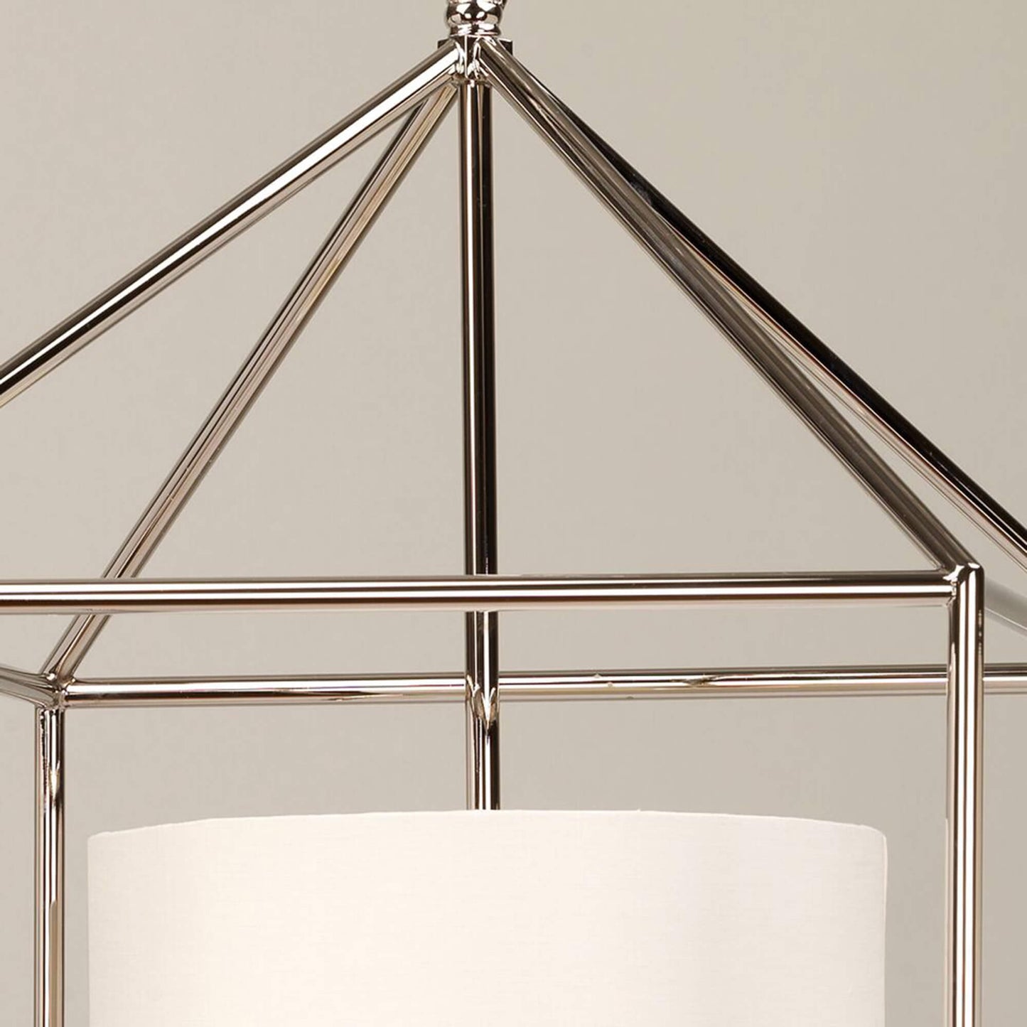 Close up of Ladbroke lantern in nickel