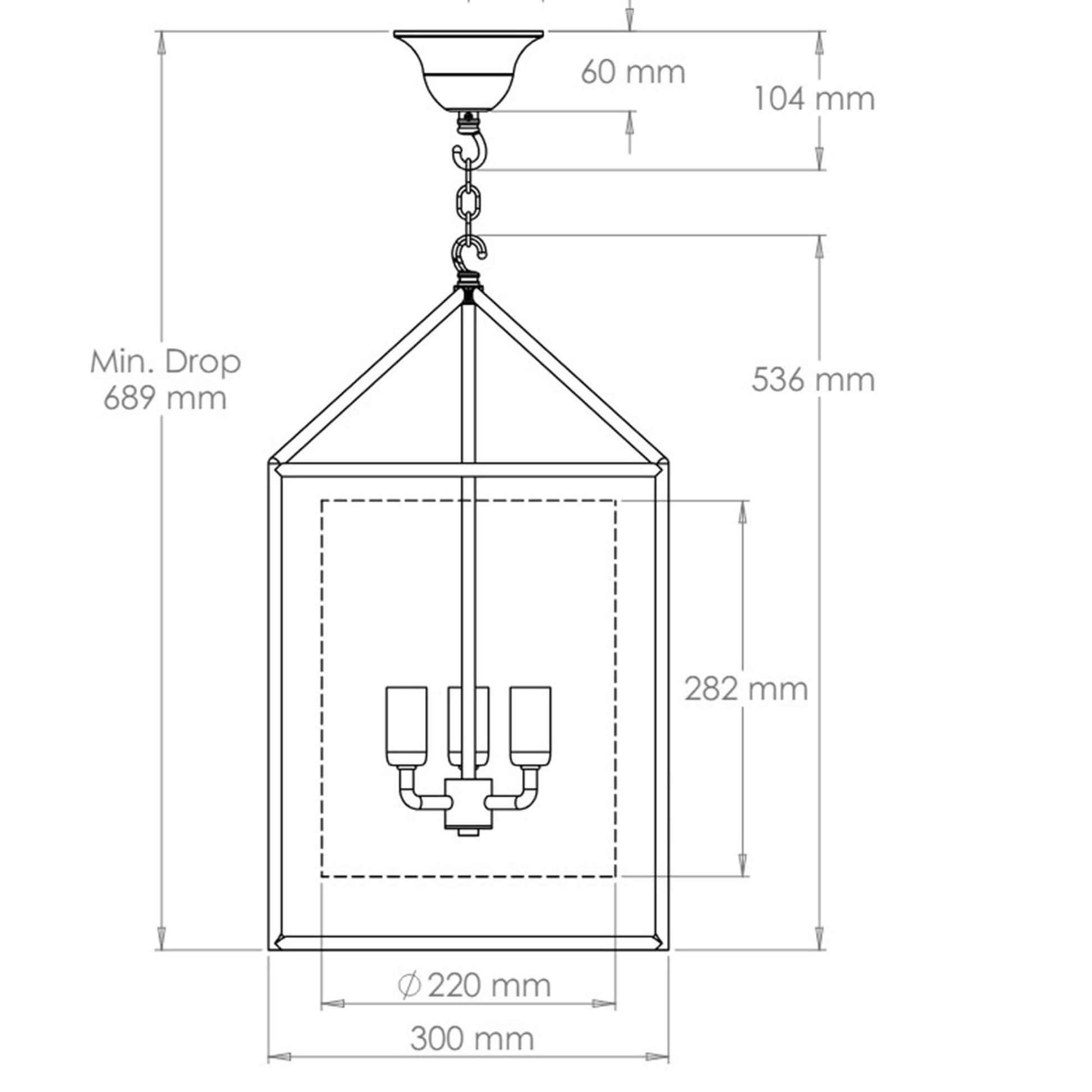 Ladbroke lantern dimensions