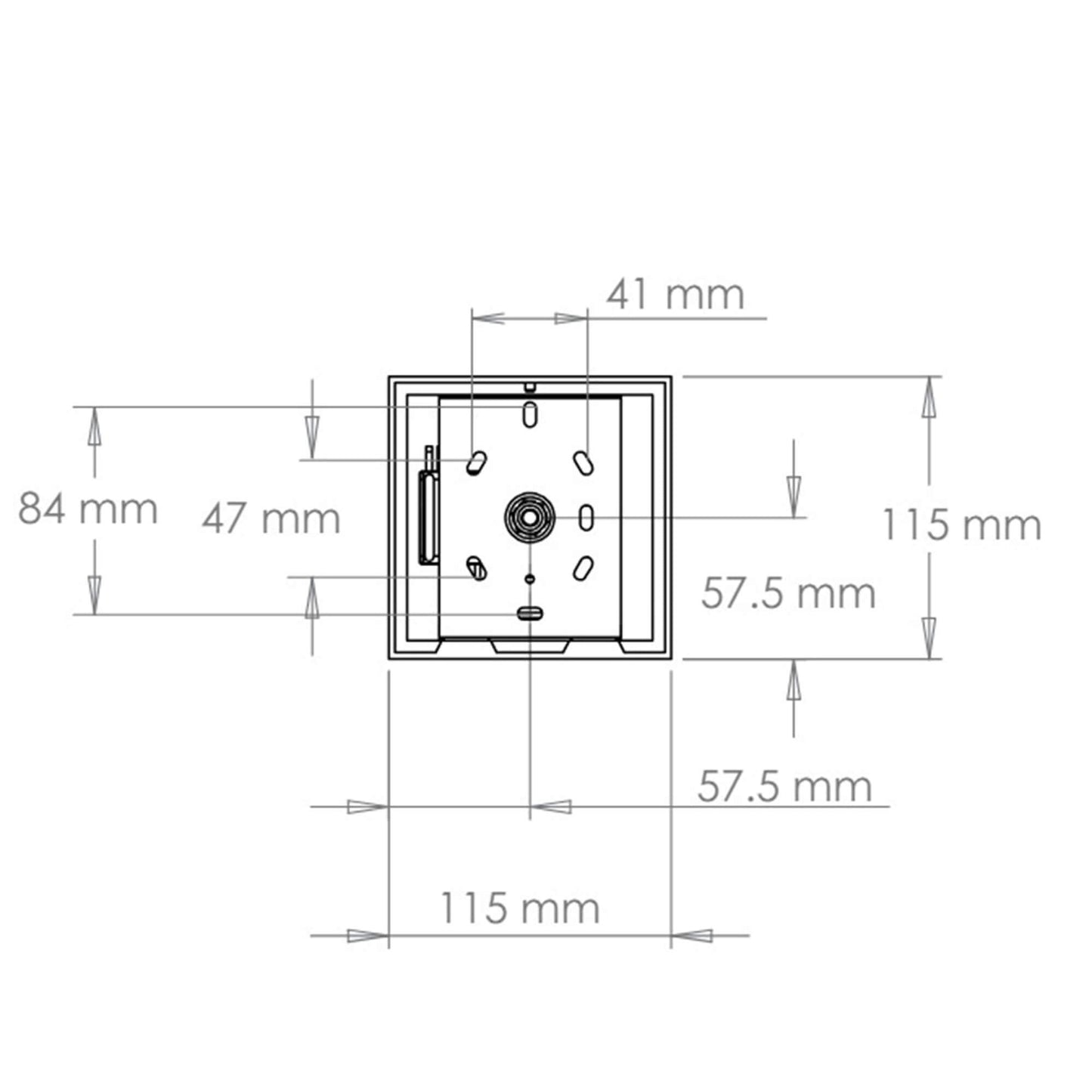 Malden LED reading light backplate dimensions