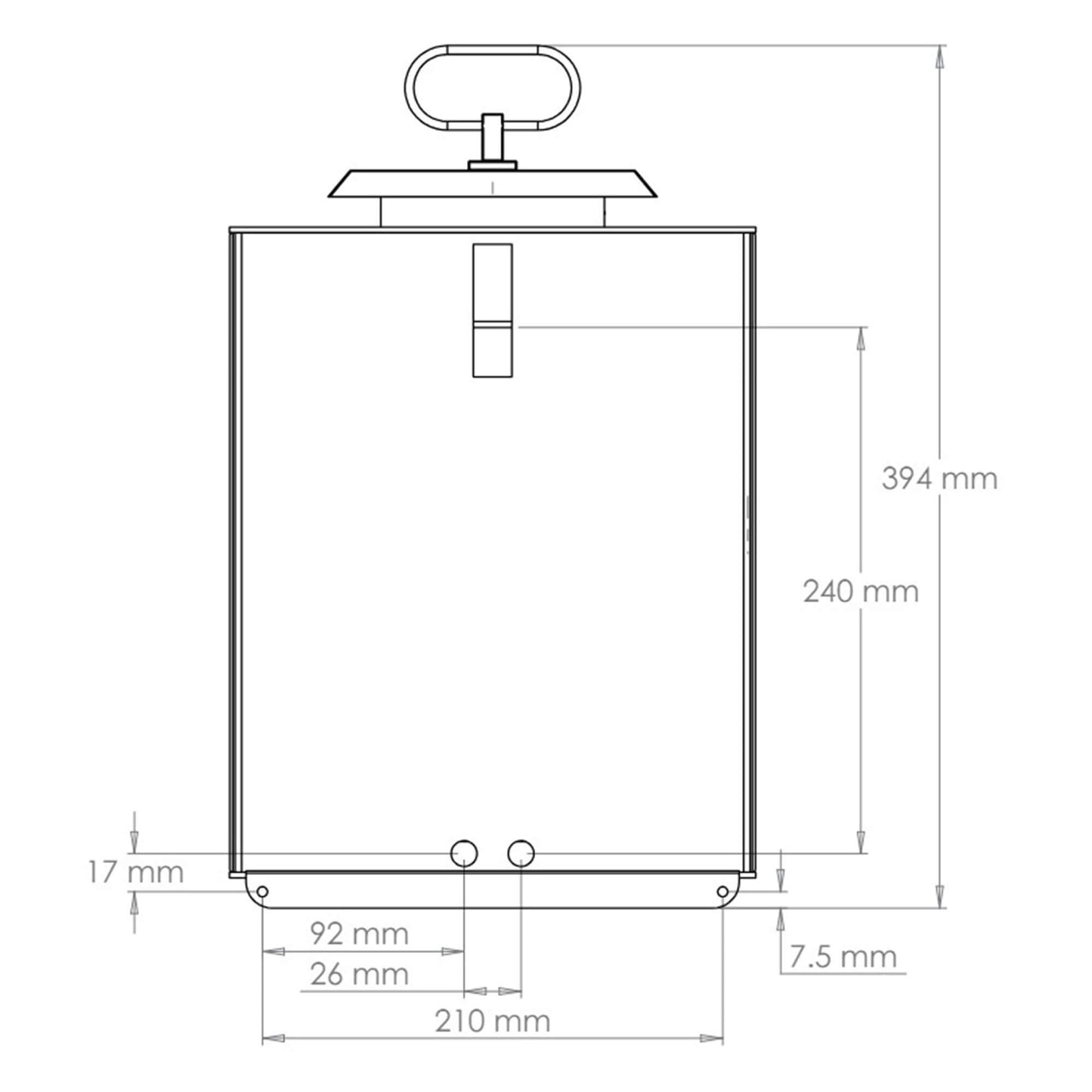 Large Richmond wall lantern dimensions