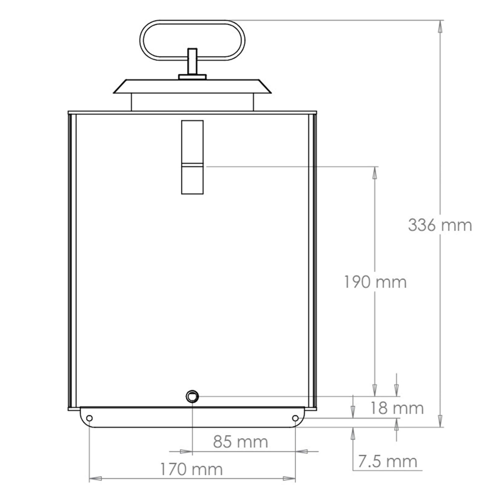 Small Richmond wall lantern dimensions