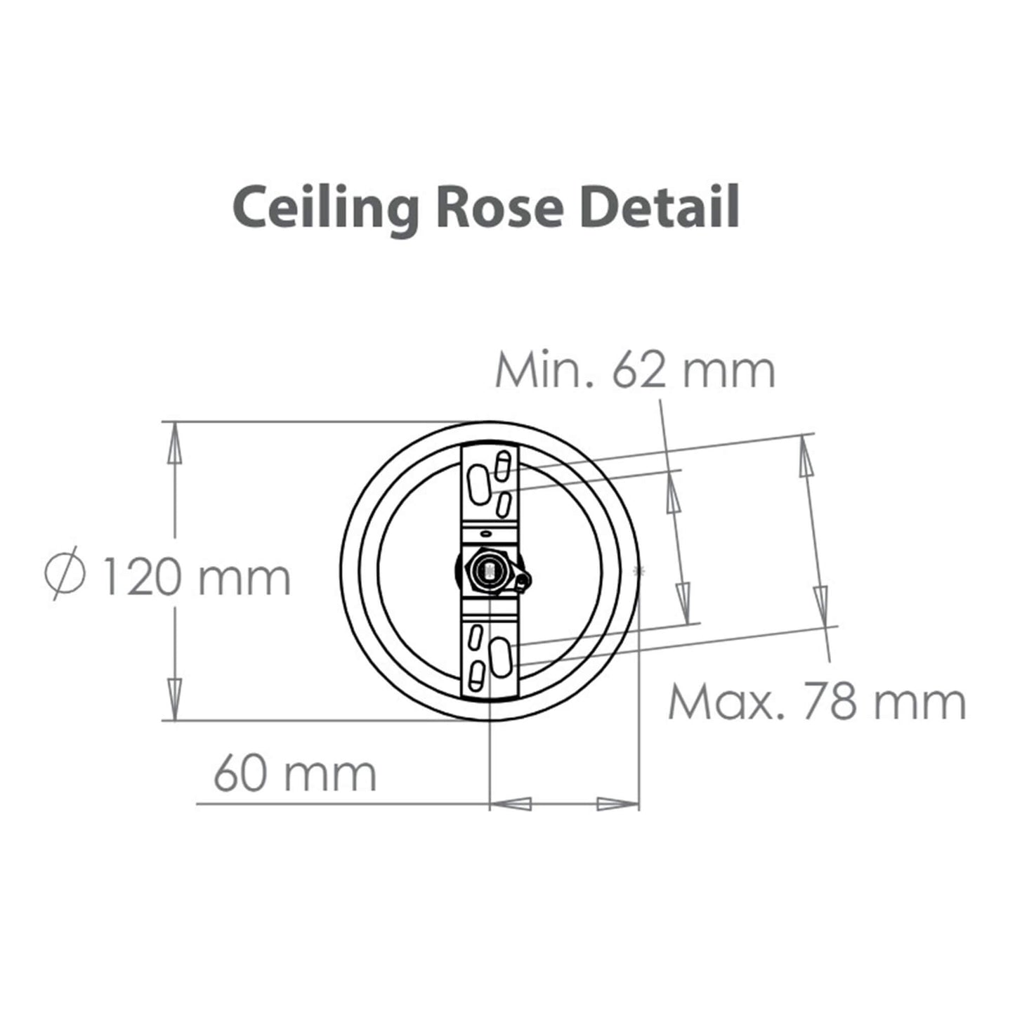 Ripon ceiling rose dimensions