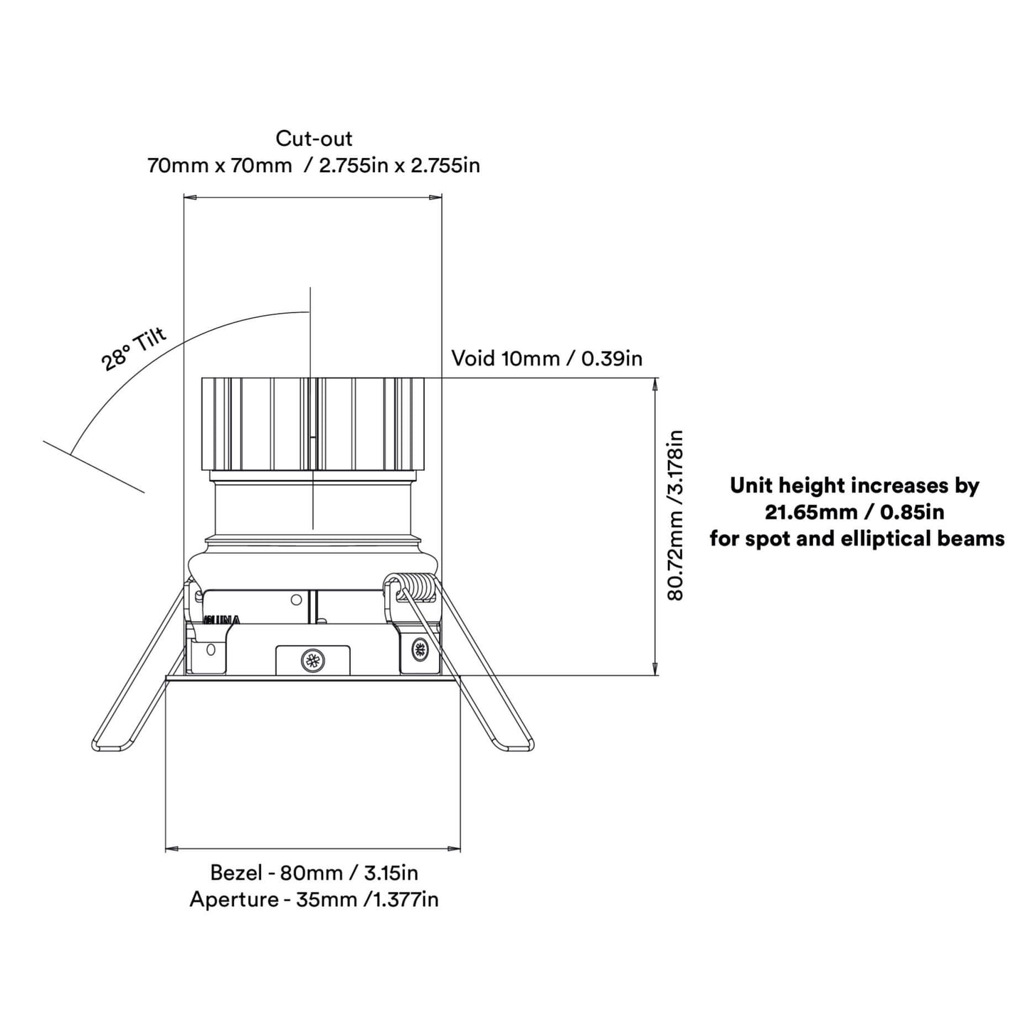 Riva Adjustable dimensions