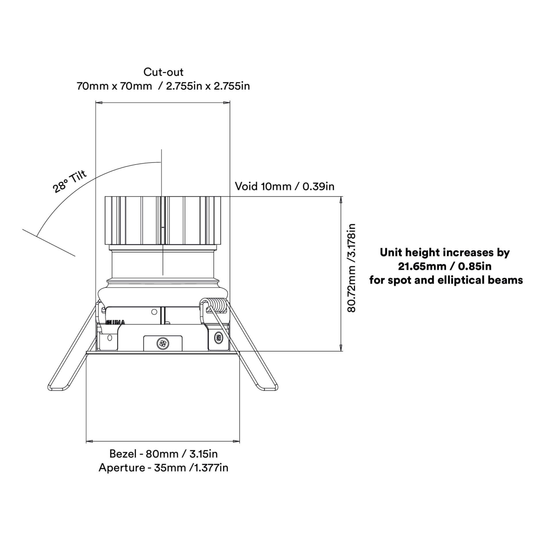 Riva Adjustable dimensions