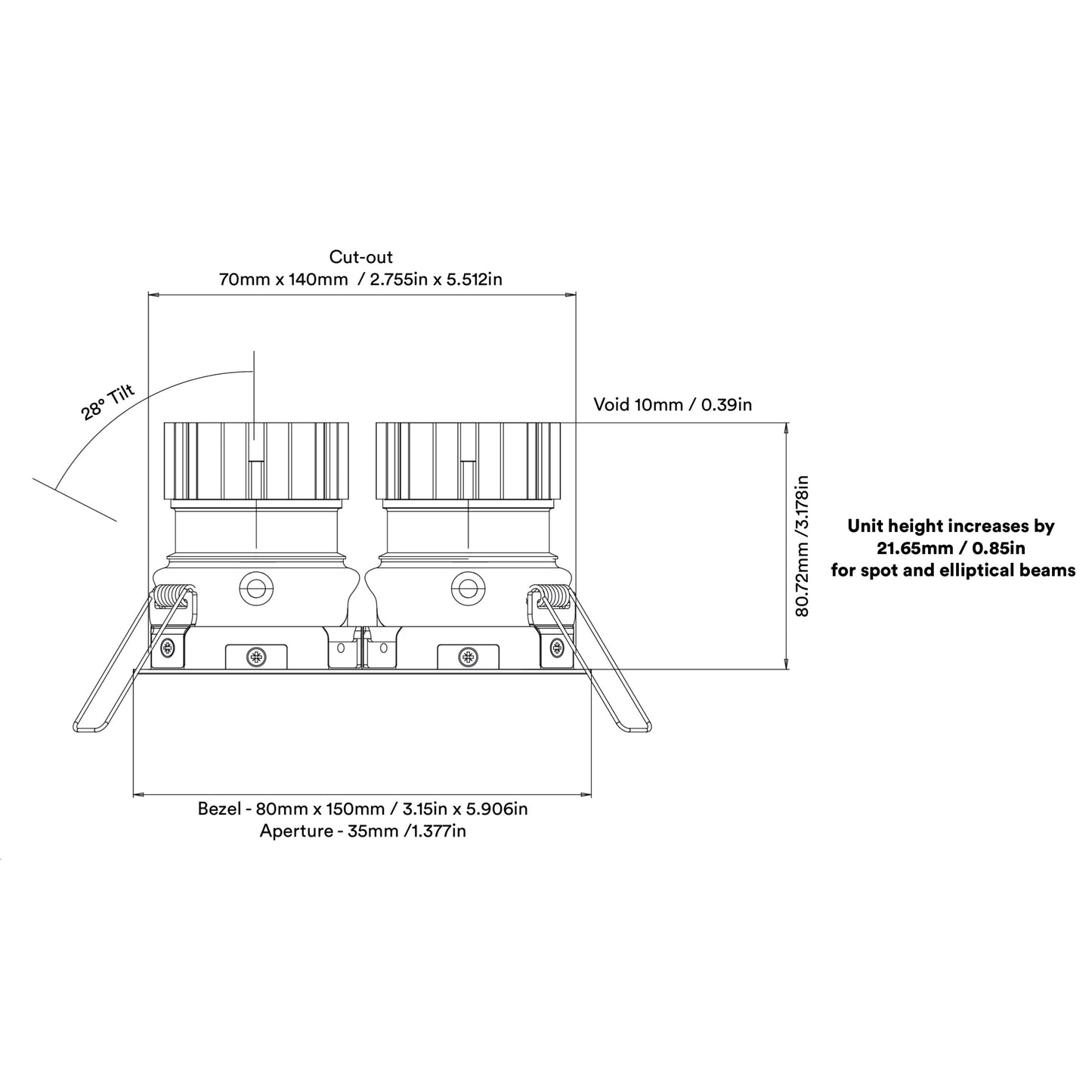 Riva Twin dimensions