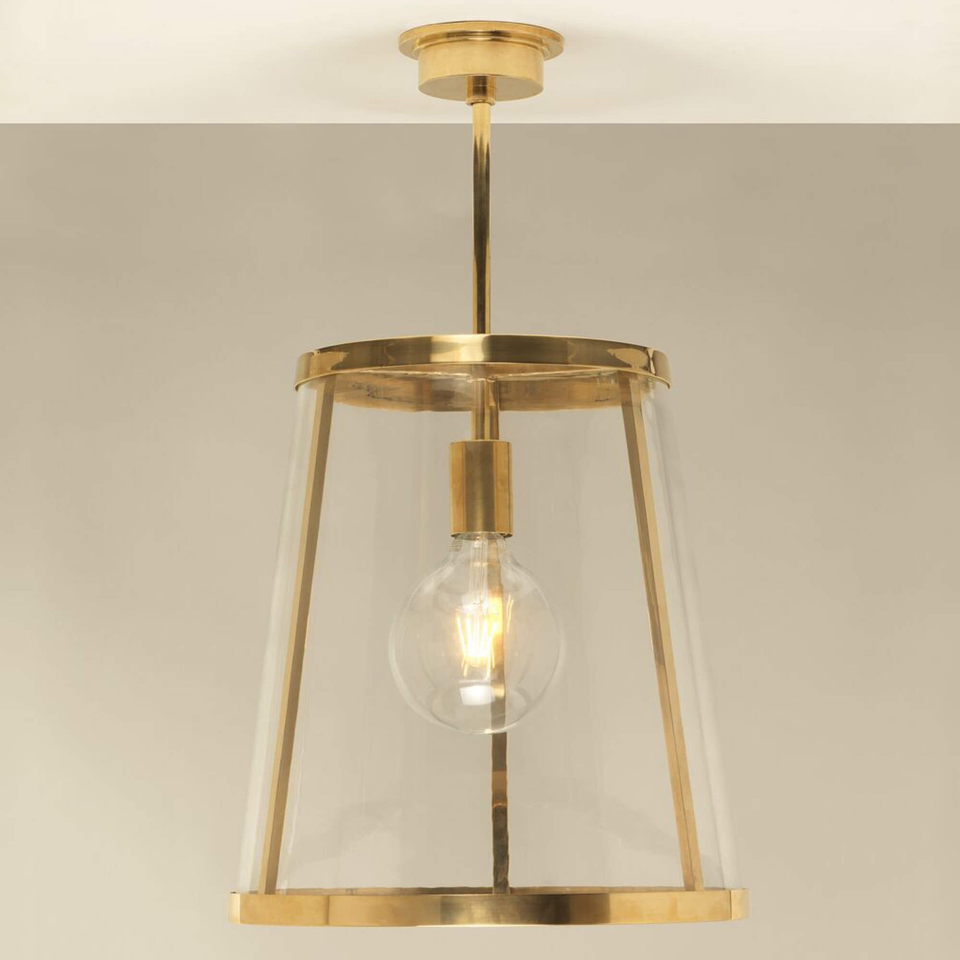 Small Petworth lantern in brass