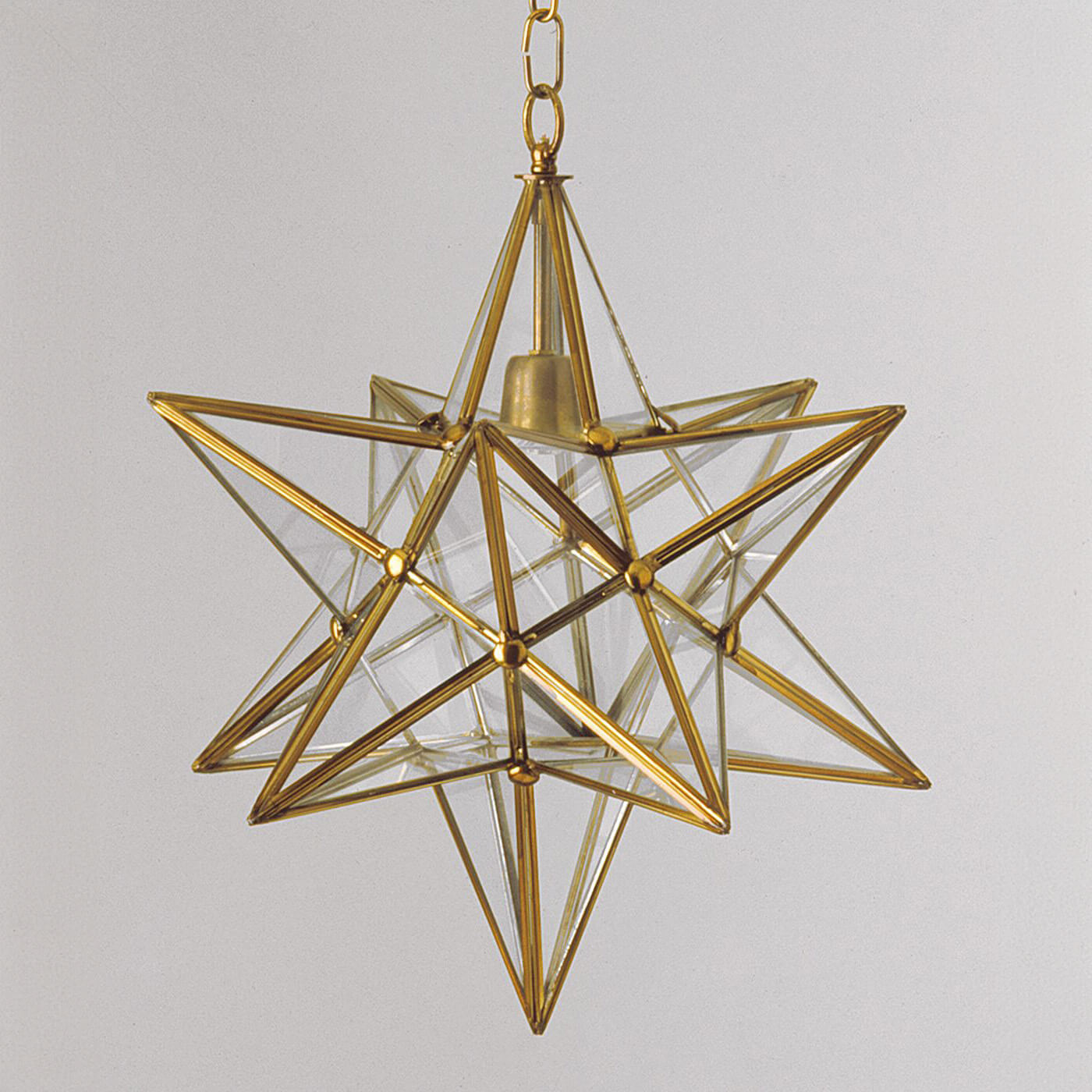 Star pendant - small in brass