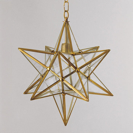 Star pendant - small in brass