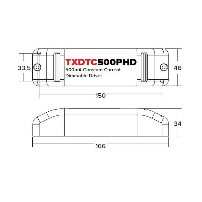 TXDTC350/500/700 mains dimmable driver