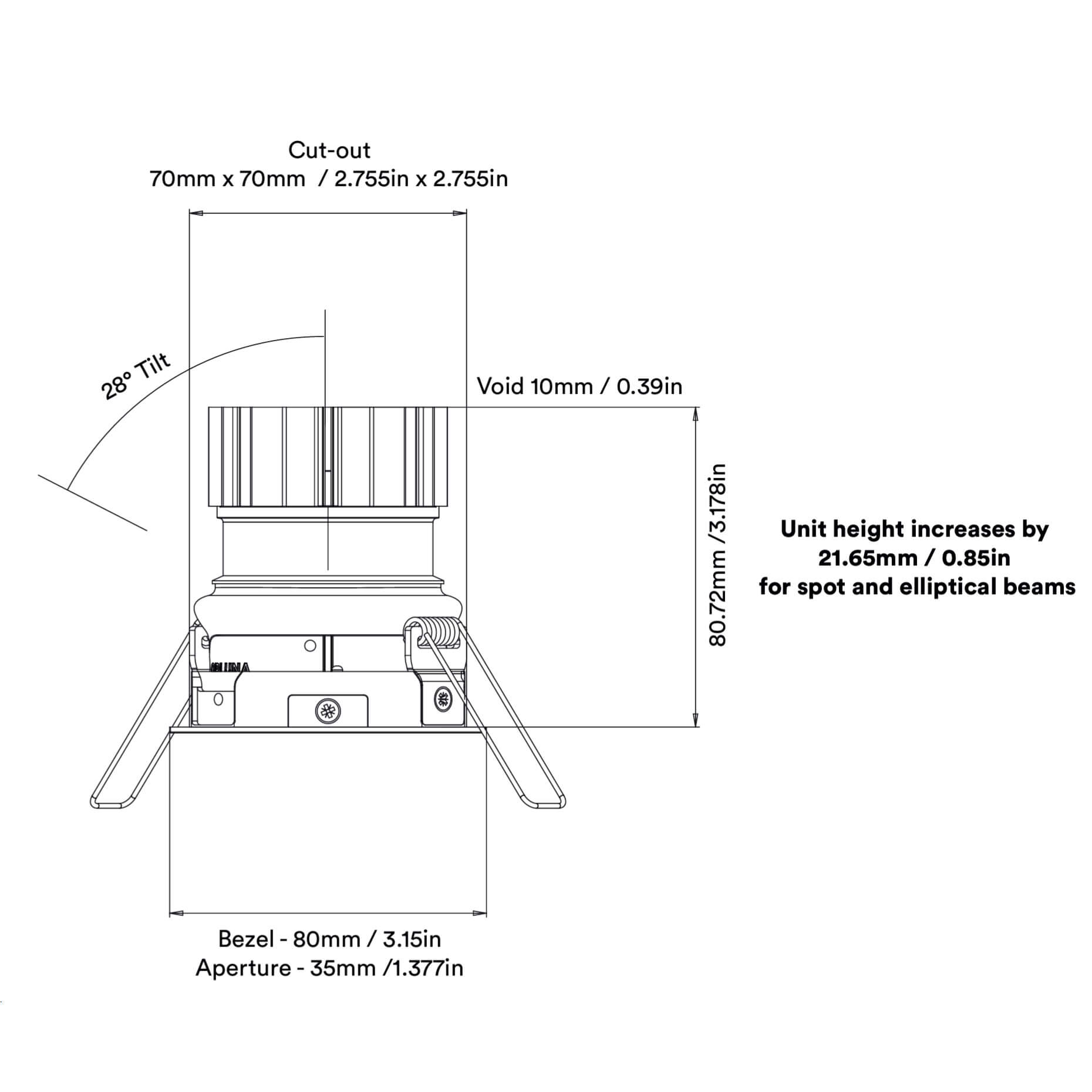 Vira Adjustable dimensions