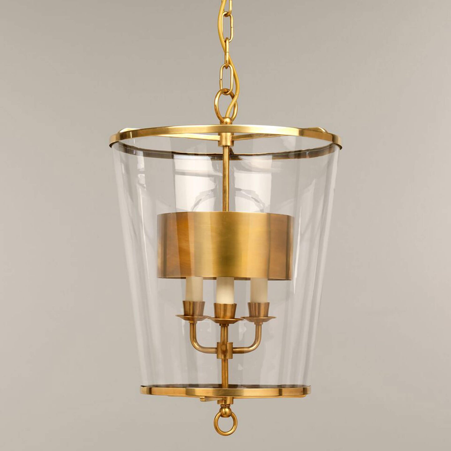 Zurich lantern in brass with metal shade