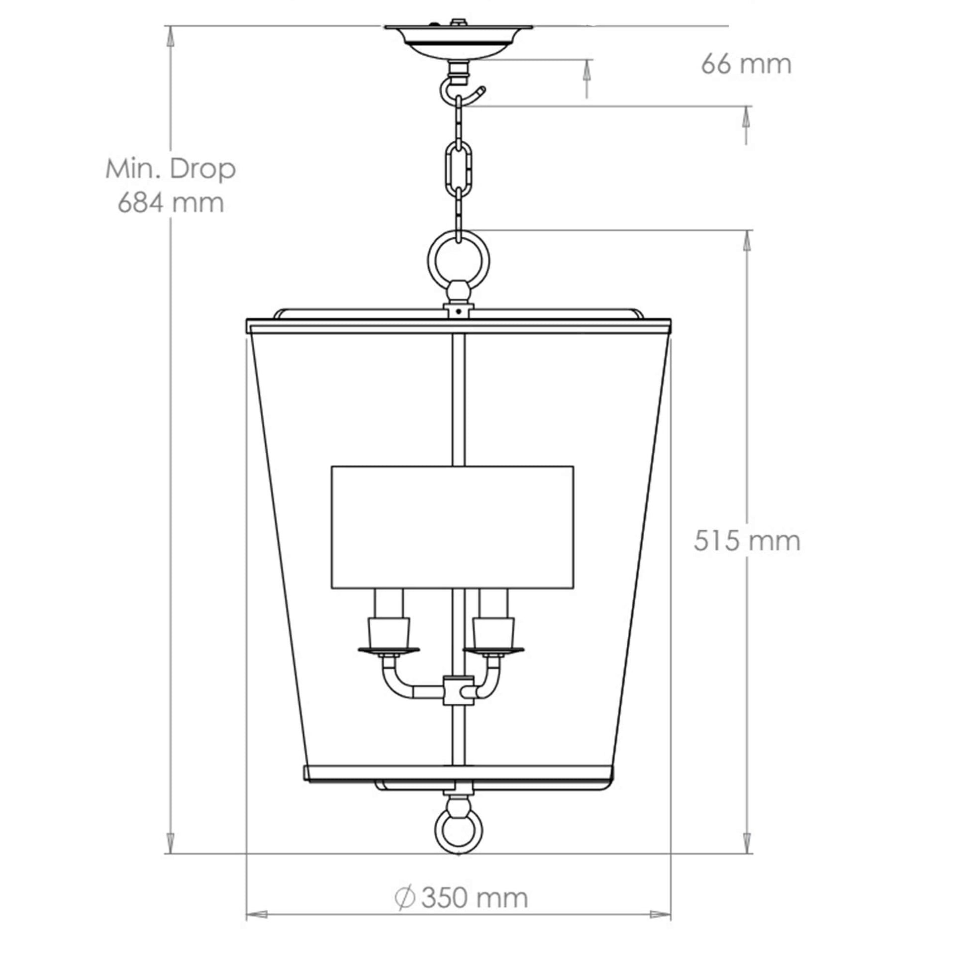 Zurich lantern dimensions